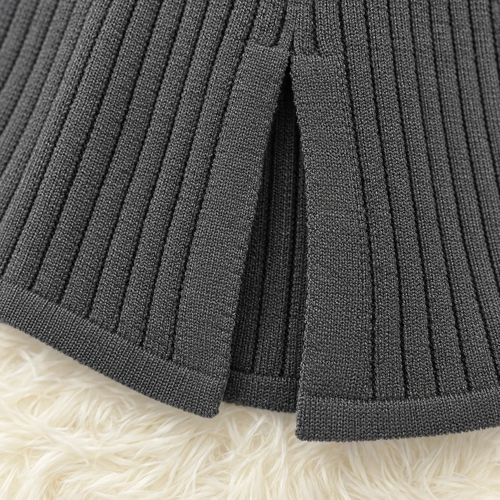 Kyma  - Colour-Block Ribbed Co-Ord Cold Weather Layering