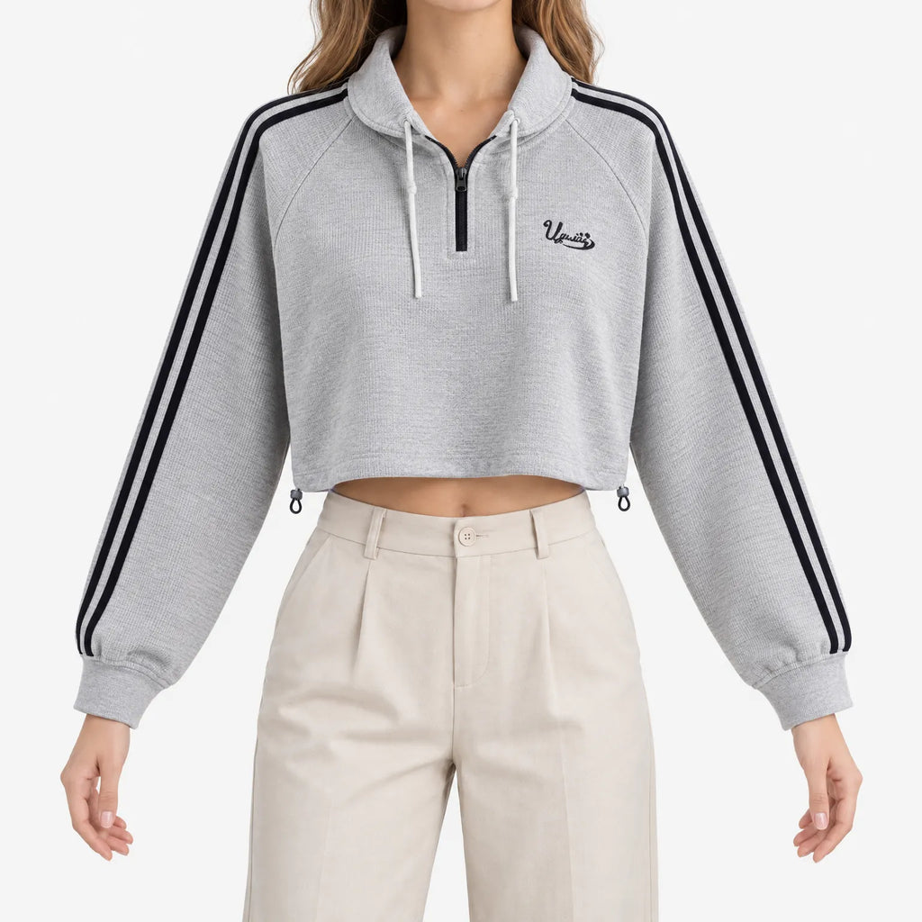 Kynith  - Waffle Knit Sweatshirt Layering On Cooler Days