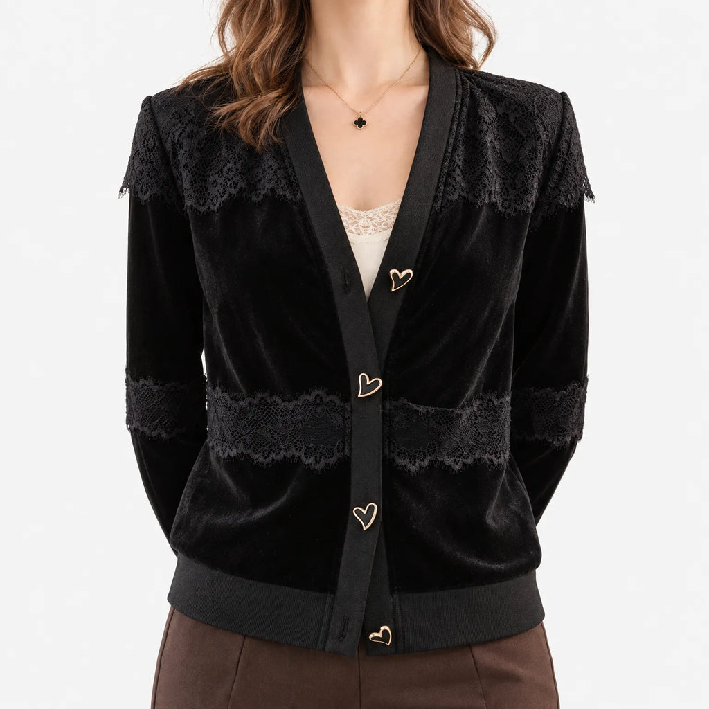 Lacetto  - Women's Lace Cardigan Jacket Layering Over Tops
