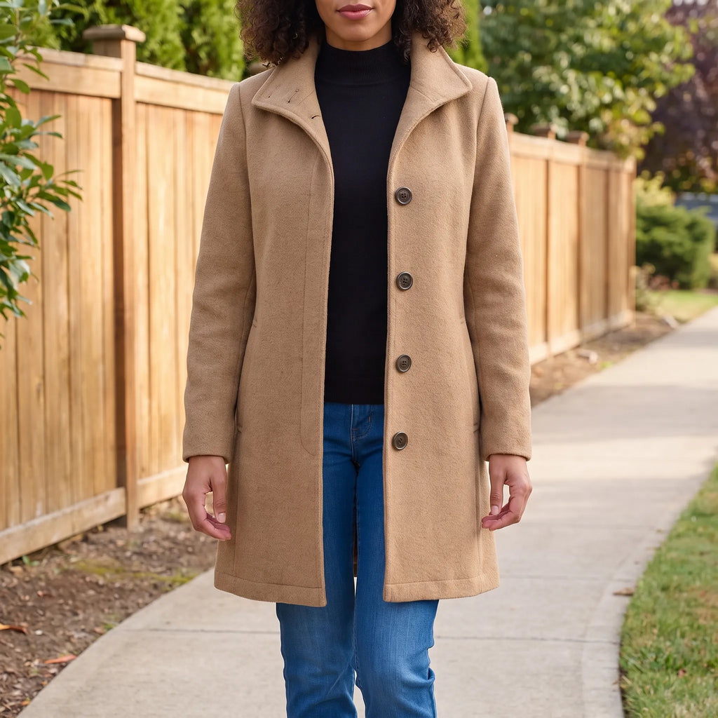 Lapello  - Tailored Lapel Collar Trench Coat Cold Weather Layering