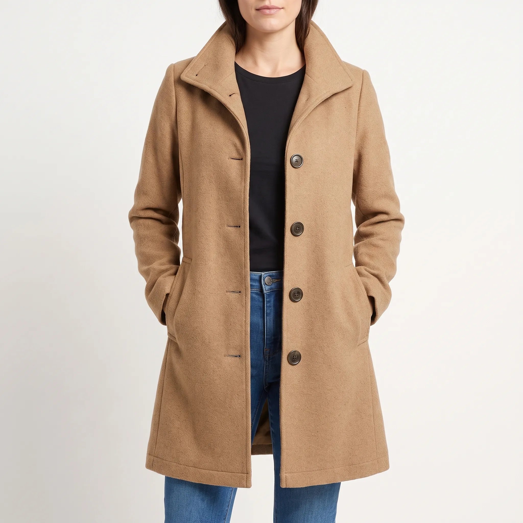 Lapello  - Tailored Lapel Collar Trench Coat Cold Weather Layering