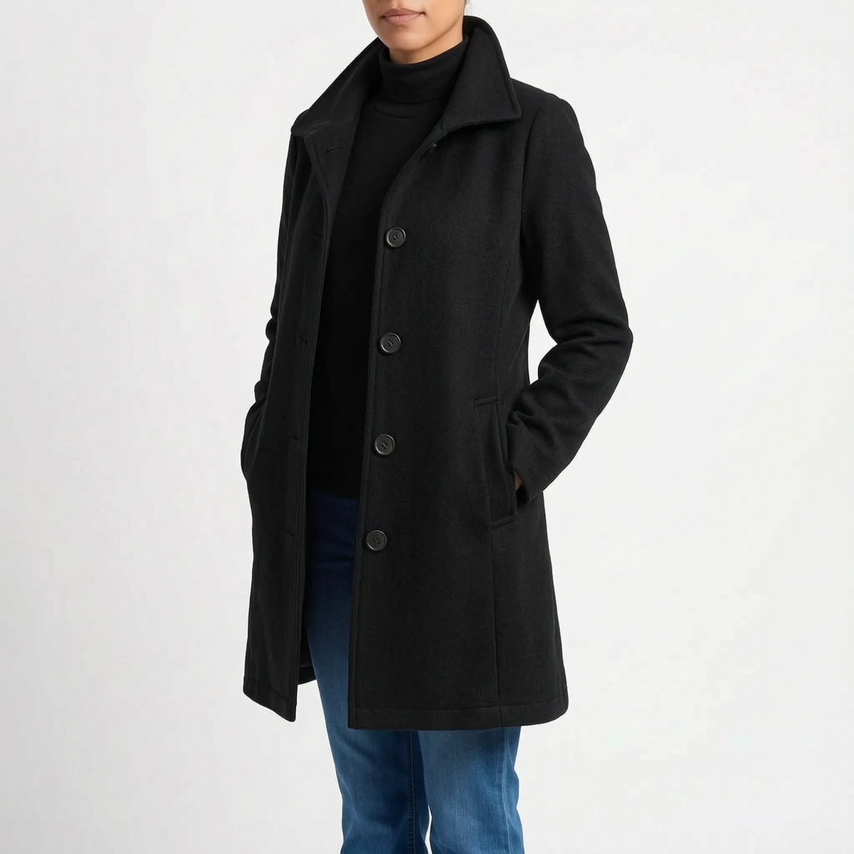 Lapello  - Tailored Lapel Collar Trench Coat Cold Weather Layering