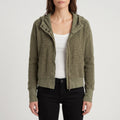 Layerlyn  - Textured Zip Up Hoodie Everyday Layering