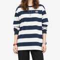 Lineo  - Oversized Striped Long Sleeve Top Casual Daytime Wear