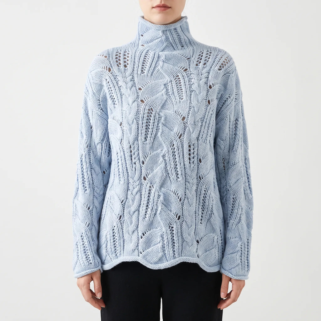 LoomLace  - Womens Cable Knit Jumper Cold Weather Layering