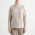 LoomLace  - Womens Cable Knit Jumper Cold Weather Layering