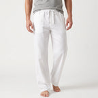 Men's wide-leg drawstring trousers with elasticated waist