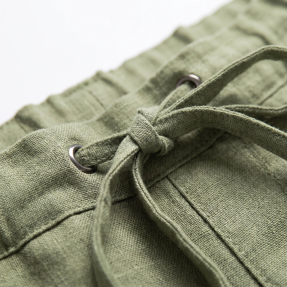 Men's wide-leg drawstring trousers with elasticated waist
