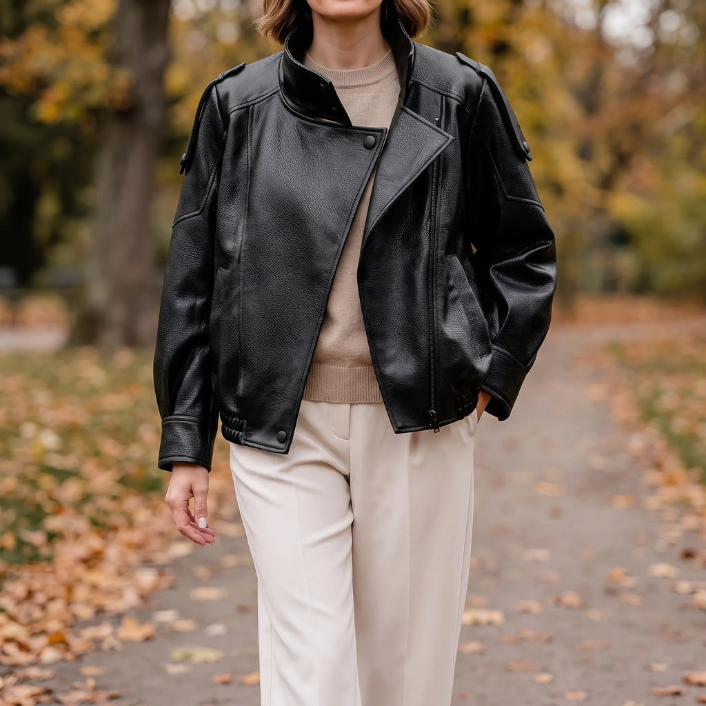 LudlowJacket  - Oversized Biker Jacket Outerwear Layering
