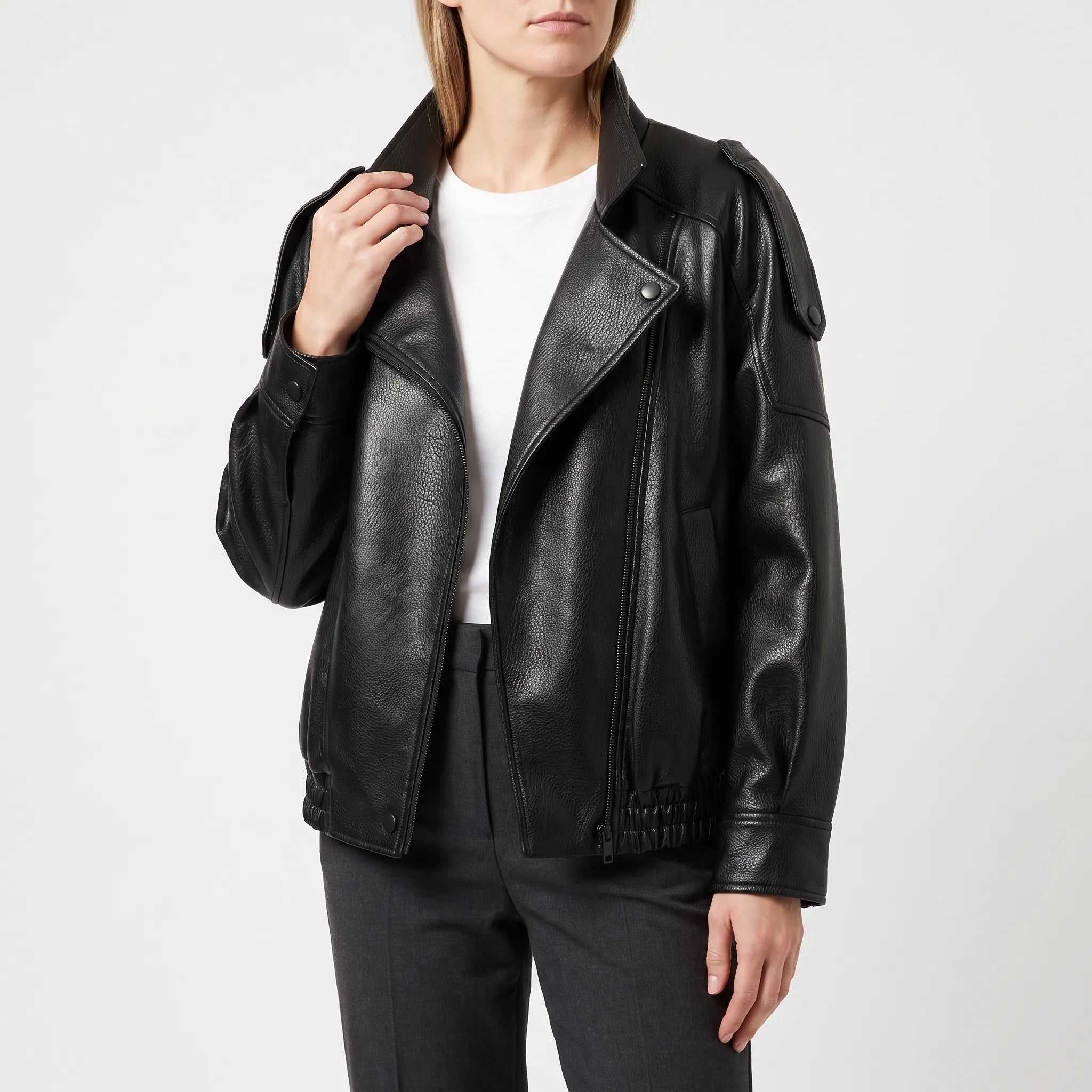 LudlowJacket  - Oversized Biker Jacket Outerwear Layering