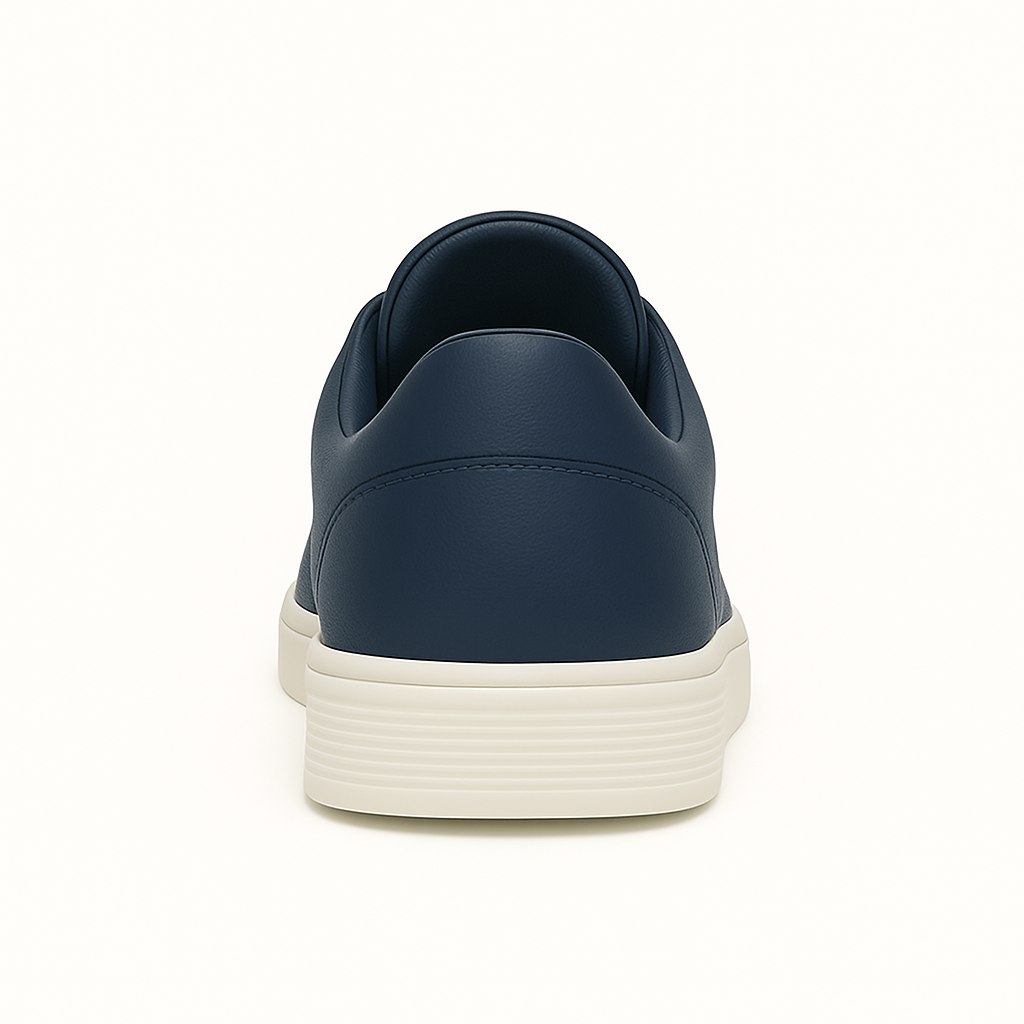 Low-top slip-on sneakers with rounded toes, elasticated panels and contrast layered soles