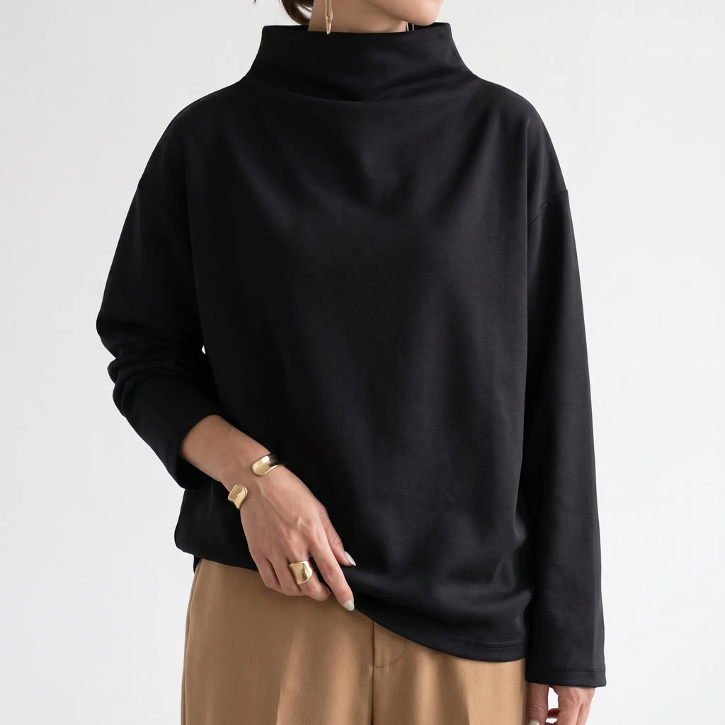 LuminaKnit  - Women's High Neck Jumper Everyday Layering