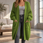 Luminao  - Chunky Knit Long Cardigan Layering Over Casual Outfits