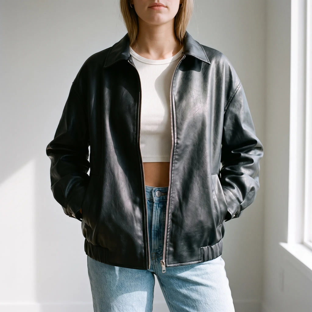 Mattara  - Smooth Matte Front-Zip Jacket Everyday Layering