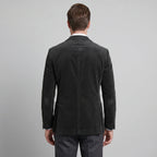 Men's corduroy blazer and buttoned waistcoat set with notched lapels