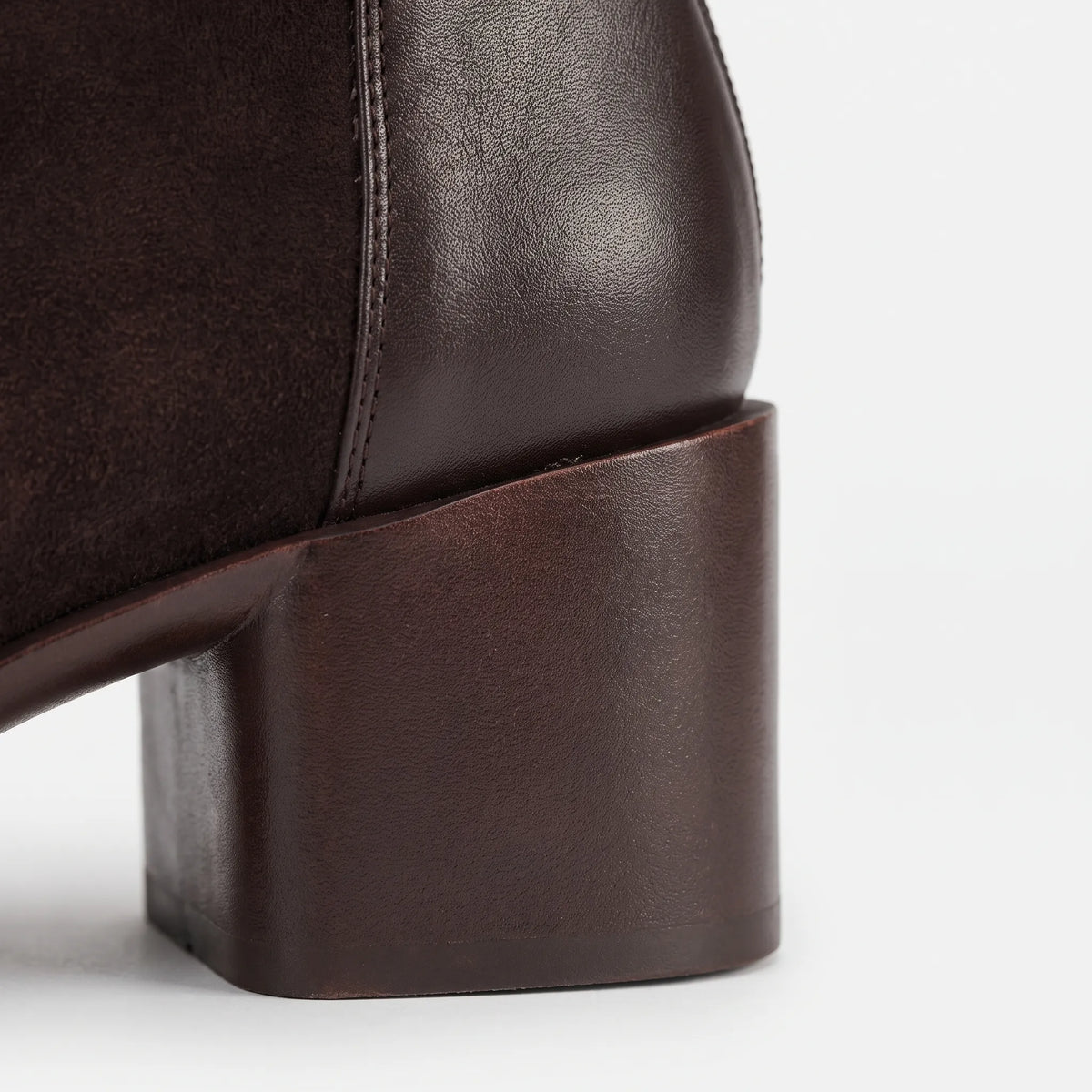 Women's pointed toe ankle boots with block heels and side zips