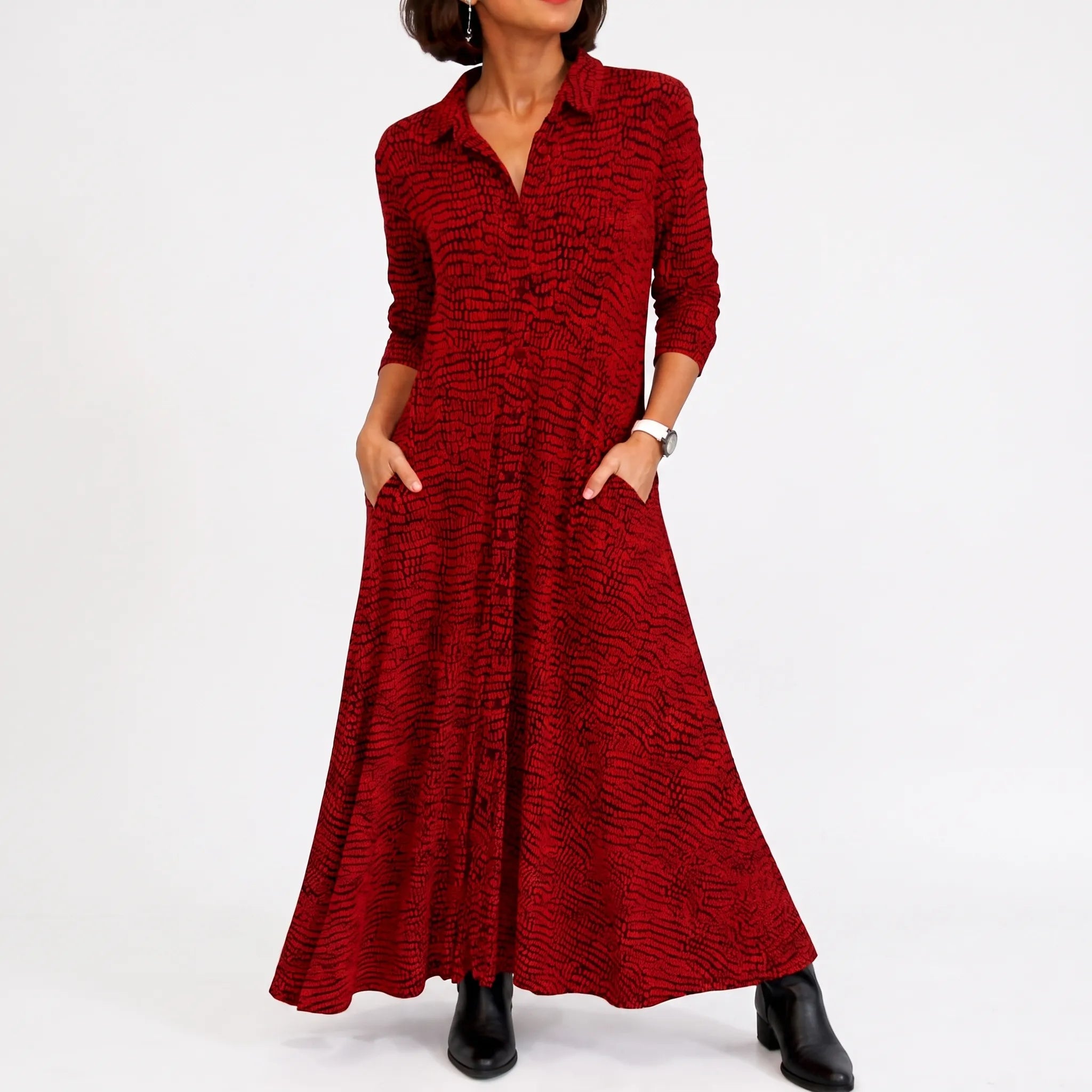 Modesta  - Relaxed Fit Midi Dress Office Wear