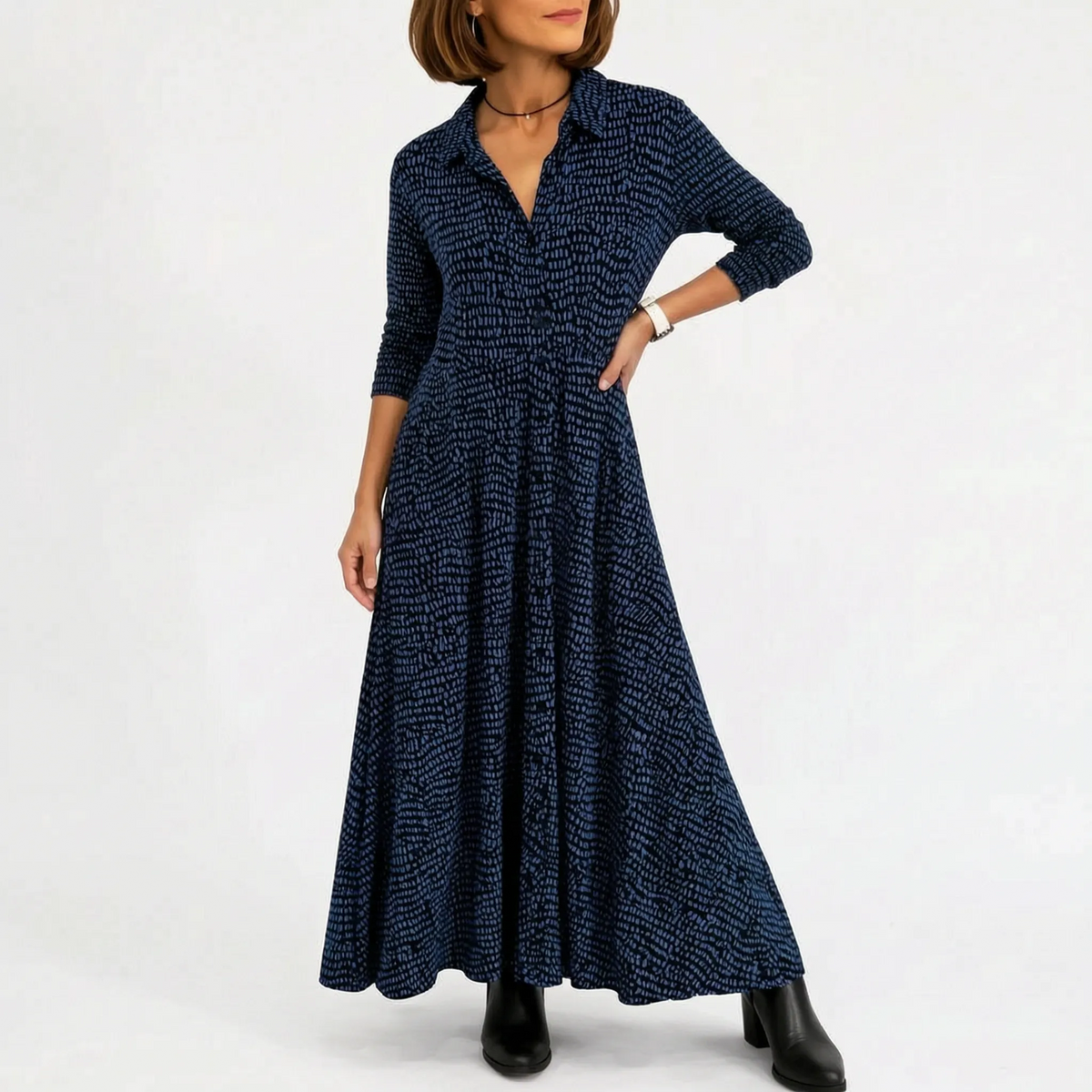 Modesta  - Relaxed Fit Midi Dress Office Wear