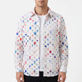 Mosaiq  - Mosaic Patterned Button-Up Mens Shirt Casual Dressing