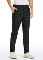 Men's plain straight-fit golf trousers with belt loops and front pockets