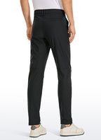 Men's plain straight-fit golf trousers with belt loops and front pockets