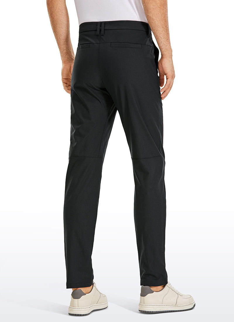 Men's plain straight-fit golf trousers with belt loops and front pockets