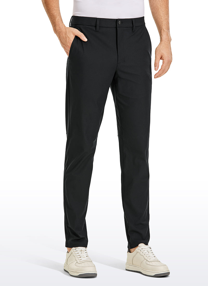 Men's straight leg golf trousers with belt loops, button fastening and front pockets