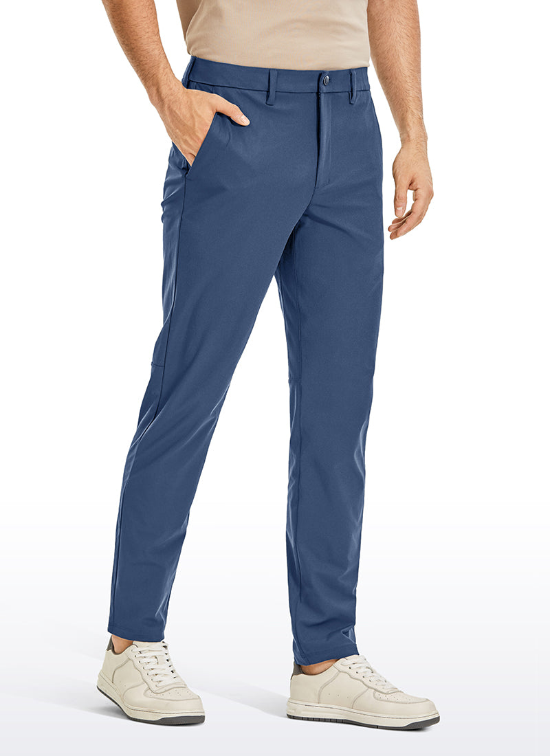 Men's straight leg golf trousers with belt loops, button fastening and front pockets