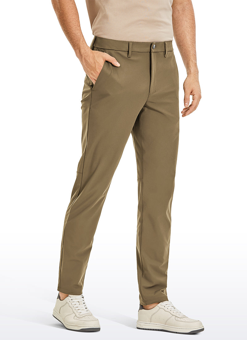 Men's straight leg golf trousers with belt loops, button fastening and front pockets