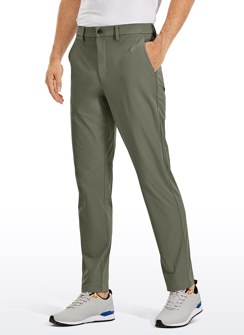 Men's straight leg golf trousers with belt loops, button fastening and front pockets