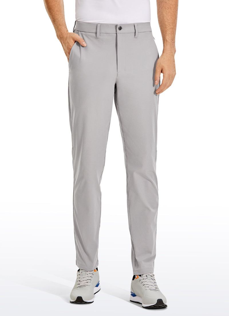 Men's straight leg golf trousers with belt loops, button fastening and front pockets
