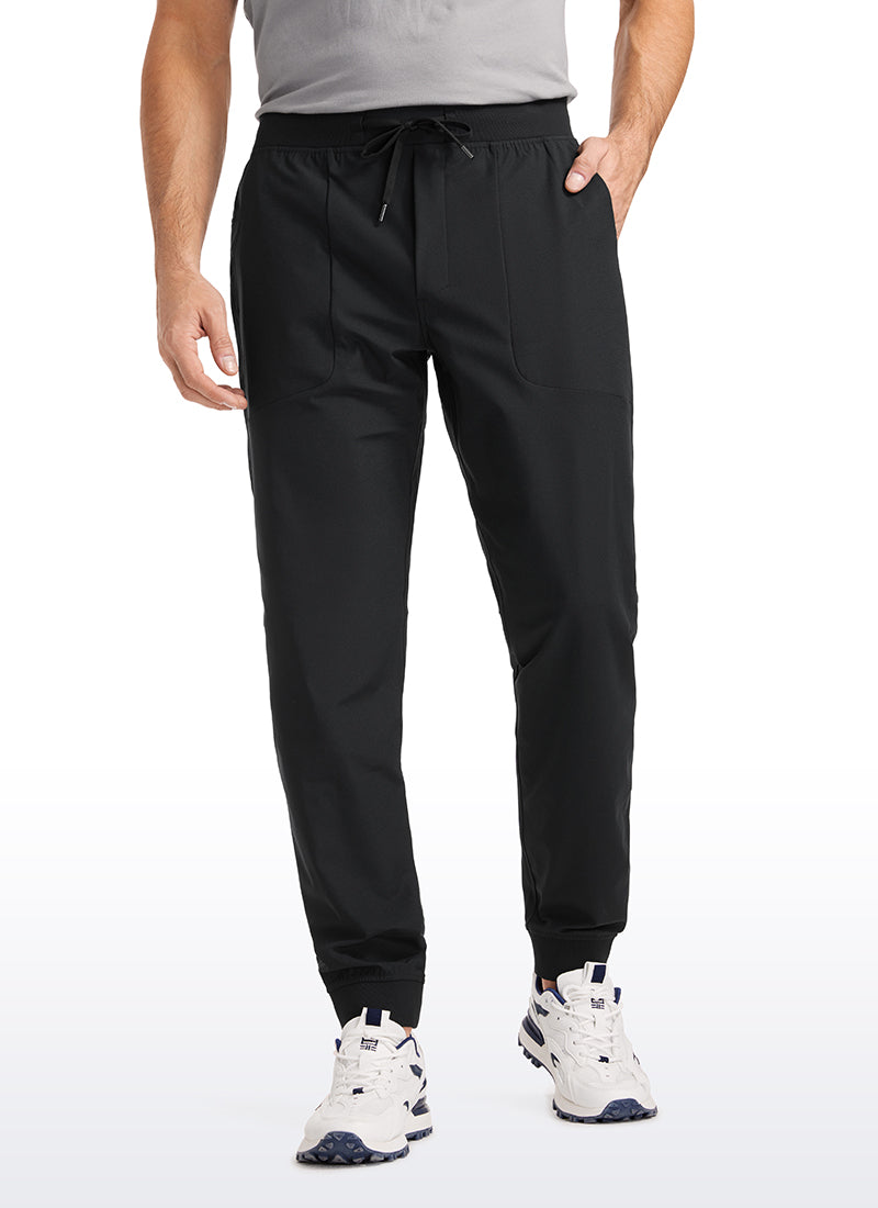 Men's slim-fit golf jogger trousers with drawstring waist, pockets and cuffed hems