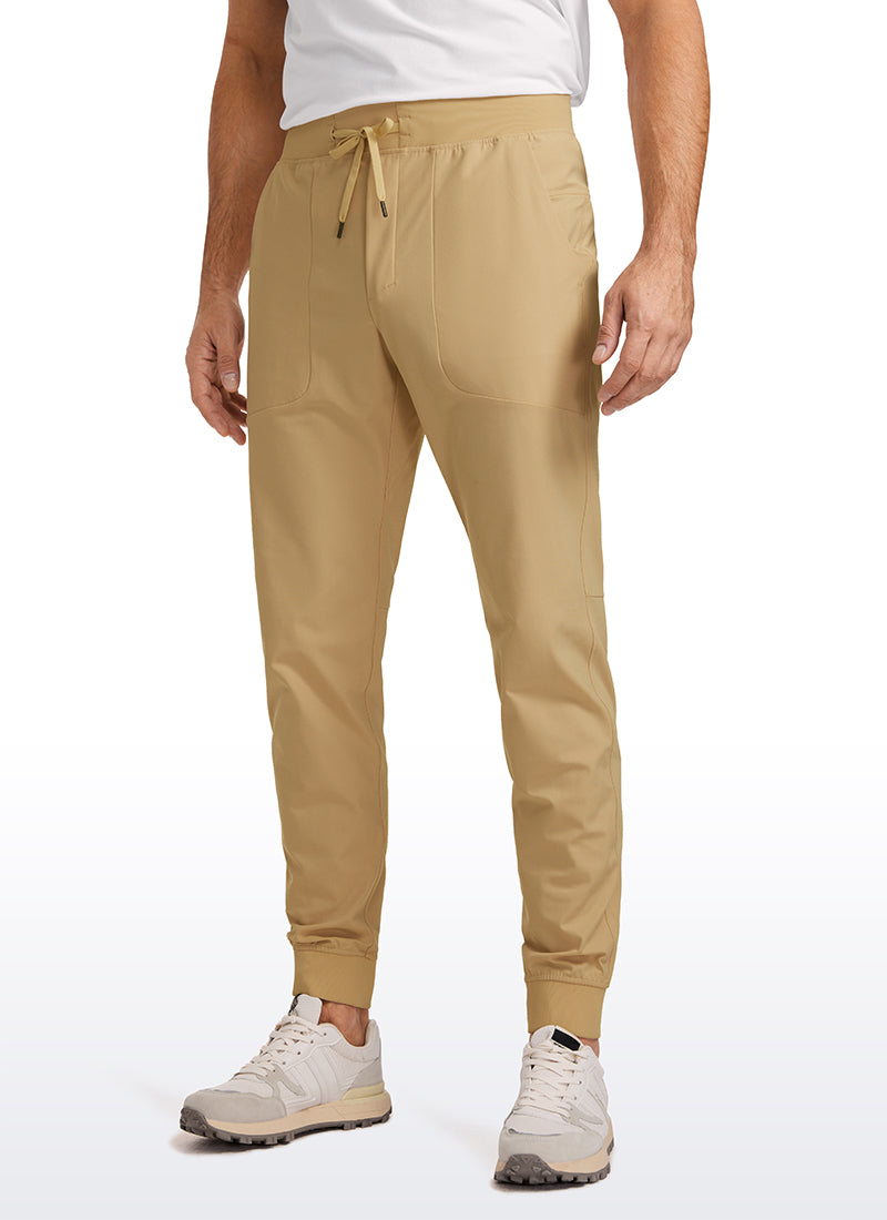 Men's slim-fit golf jogger trousers with drawstring waist, pockets and cuffed hems