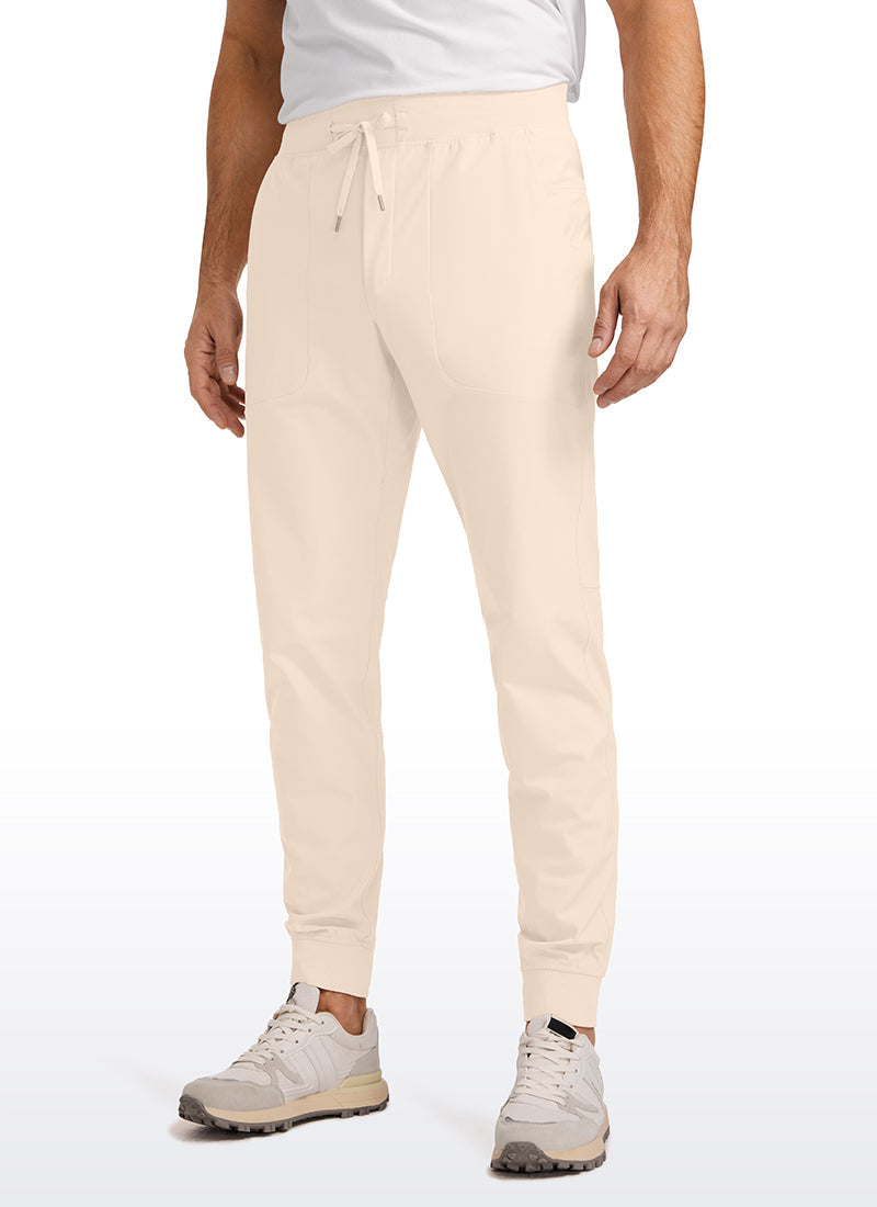 Men's slim-fit golf jogger trousers with drawstring waist, pockets and cuffed hems