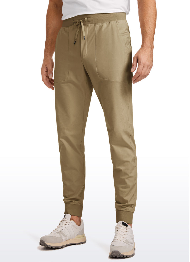 Men's slim-fit golf jogger trousers with drawstring waist, pockets and cuffed hems