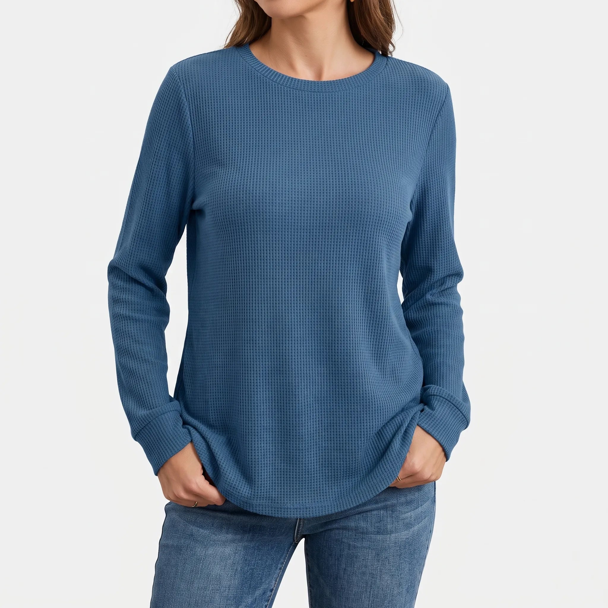 Nadyalyn  - Long Sleeve O-Neck Top Everyday Wear