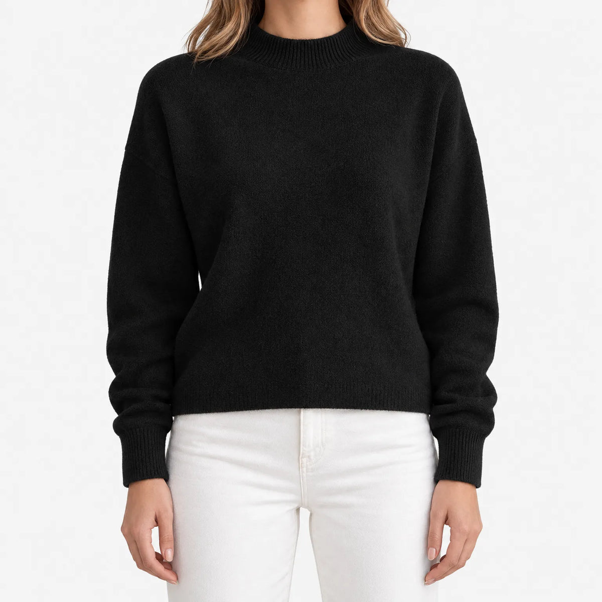Navilla  - Elegant Mock Neck Pullover Layering For Colder Days