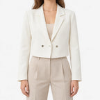 Novare  - Structured Cropped Jacket Layering Over Dresses