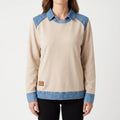 Novari  - Contrast Collar Casual Blouse Casual Daily Wear