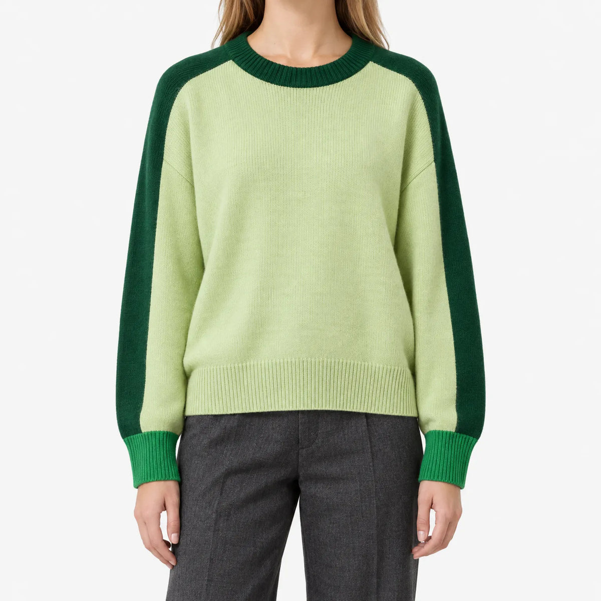 Novastitch  - Loose Fit Wool Blend Jumper Layering Over Collared Shirts