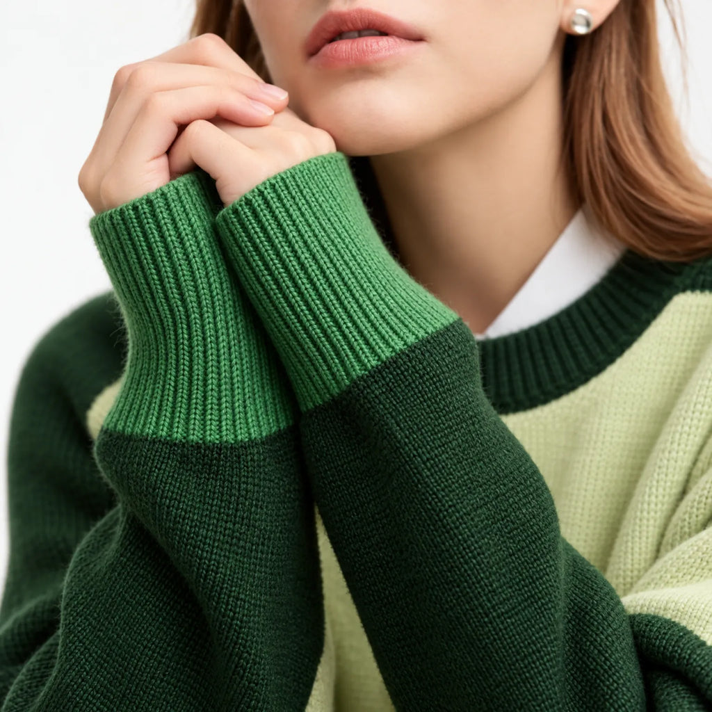 Novastitch  - Loose Fit Wool Blend Jumper Layering Over Collared Shirts