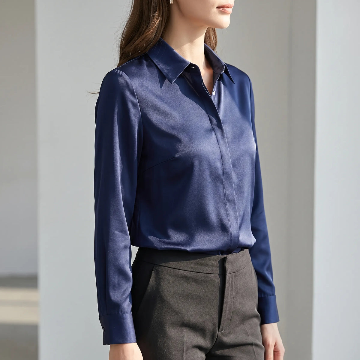Novella  - Long Sleeve Button Up Shirt Office Attire