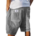 Men's corduroy shorts with elasticated waist and large utility pockets