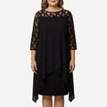 Oveara  - Layered Asymmetrical Womens Dress Evening Events