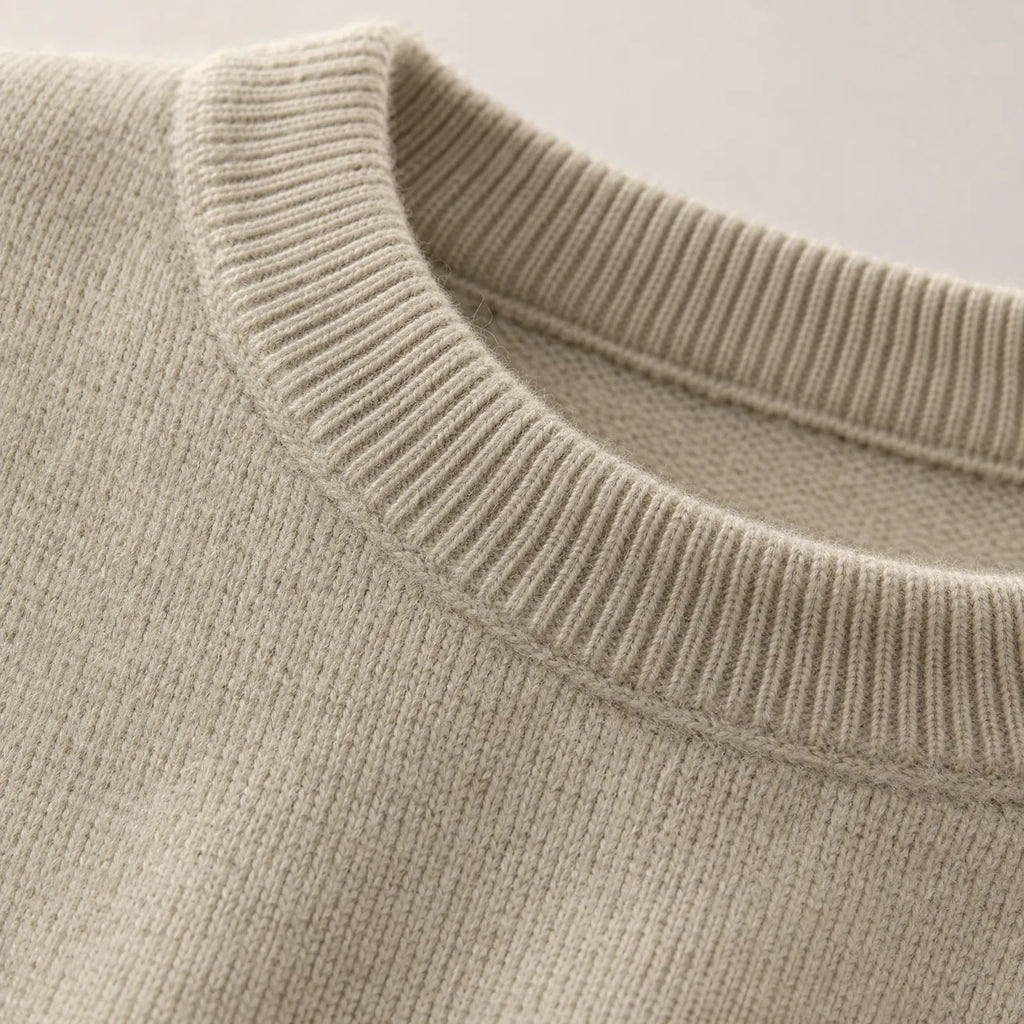 Penthow  - Ribbed Crew Neck Women's Jumper Layering Over Shirts
