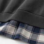 Plaidoo  - Oversized Layered Sweatshirt Layering For Cooler Days