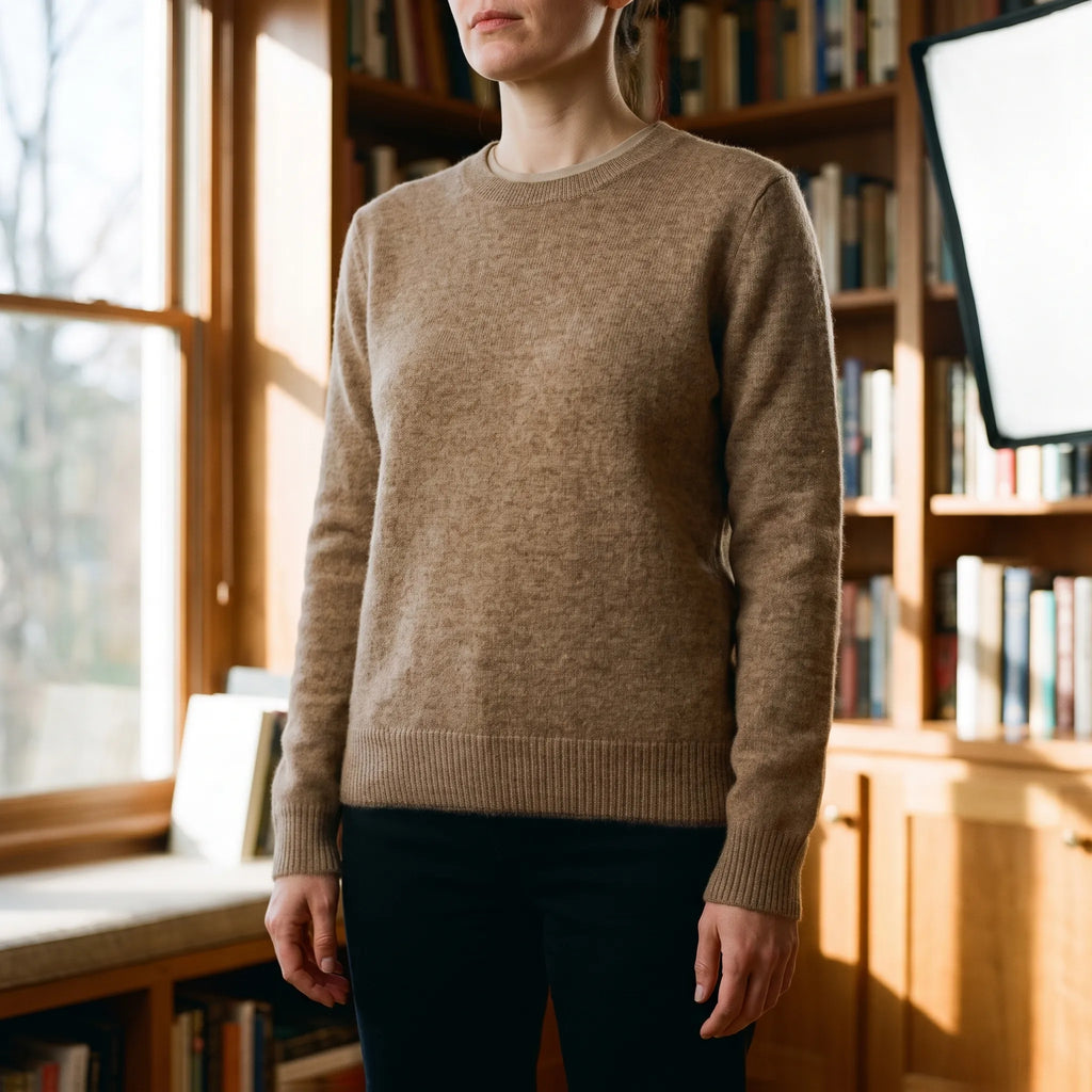 Plaisia  - Seamless Crew-Neck Knit Jumper Everyday Layering
