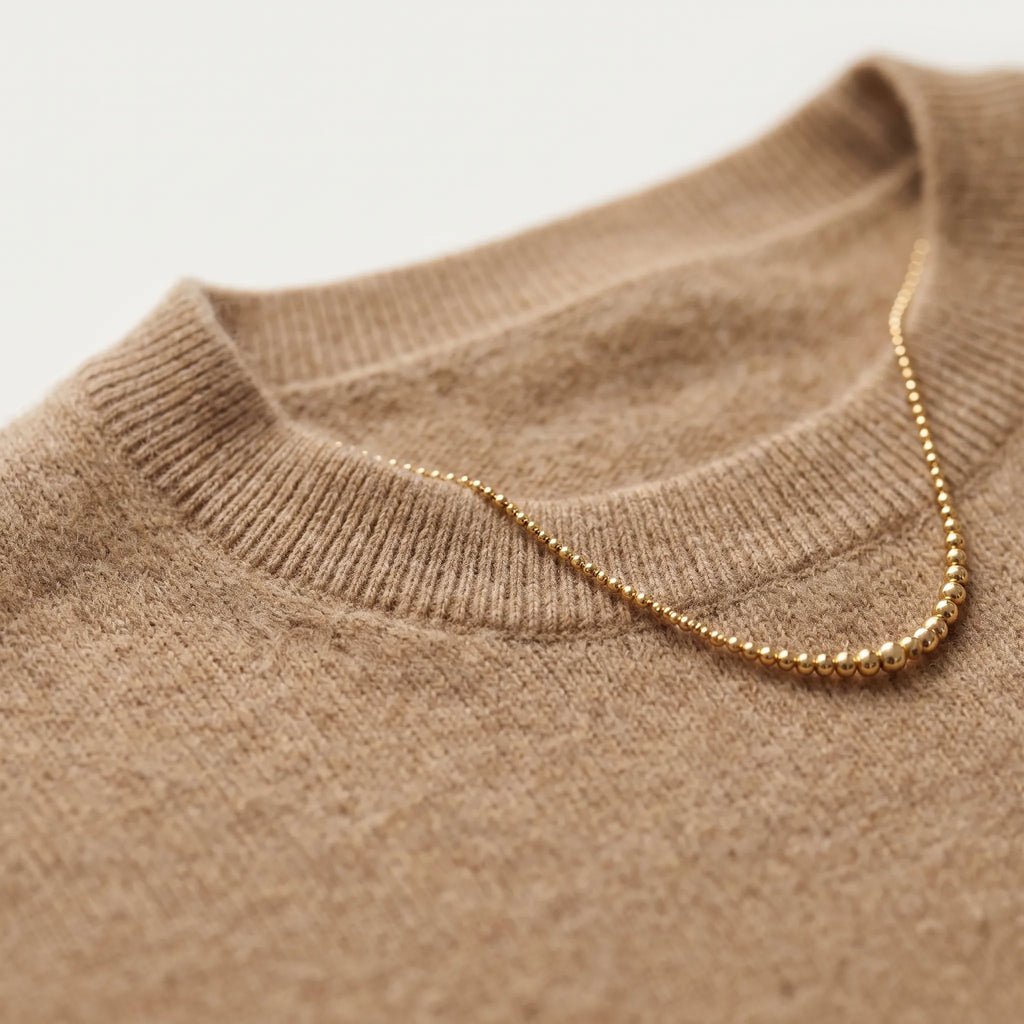 Plaisia  - Seamless Crew-Neck Knit Jumper Everyday Layering