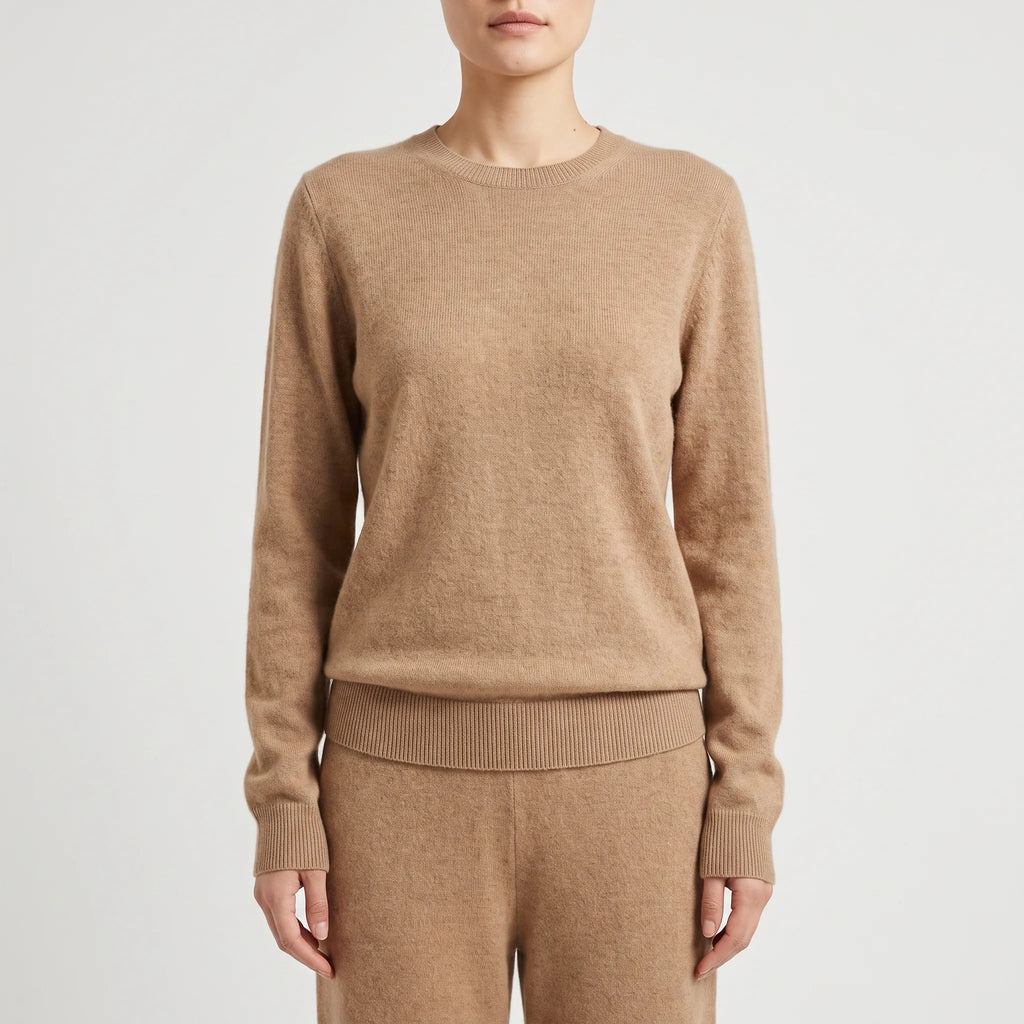 Plaisia  - Seamless Crew-Neck Knit Jumper Everyday Layering
