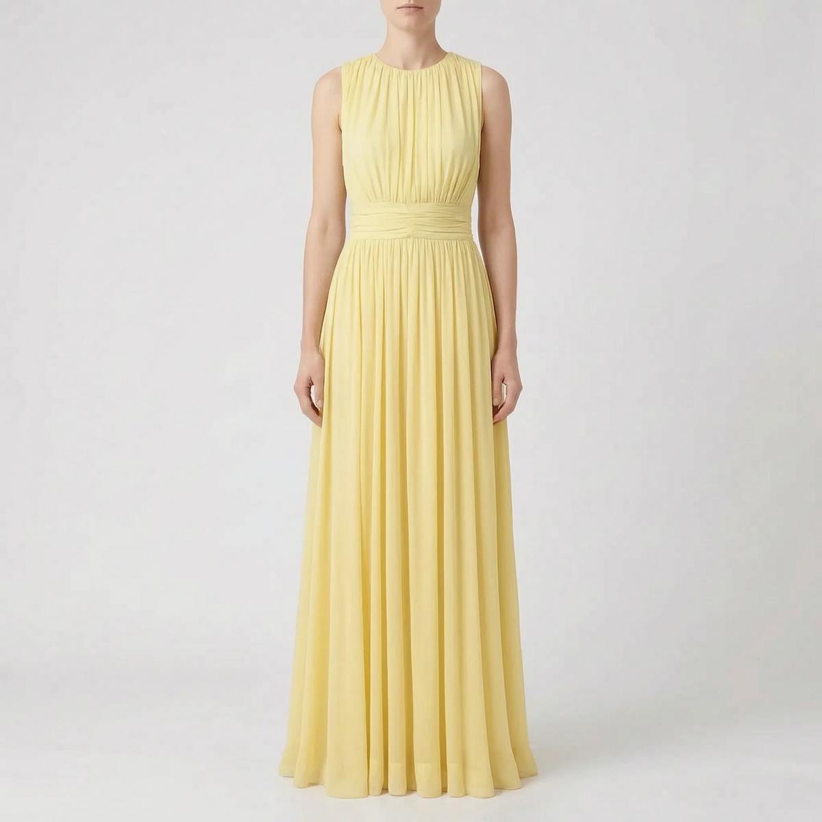 Plissea  - Sleeveless Pleated Maxi Dress Summer Weddings